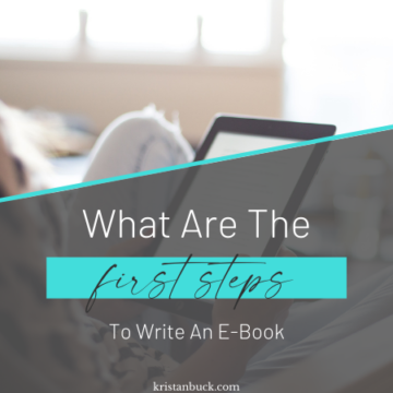 The First Steps To Write An E-Book